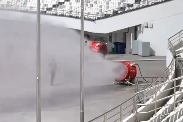 蘇州主場降溫機器人出大招：具備吹風、排煙、滅火三合一功能