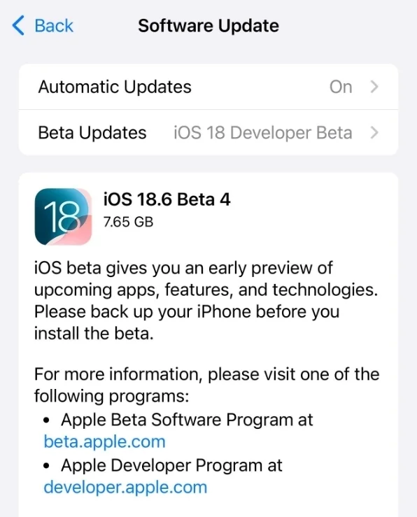 蘋果發布iOS 18.6 RC：國行AI依然沒戲