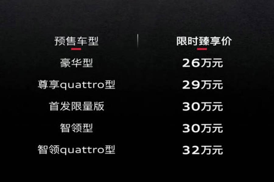 預(yù)售價(jià)26萬起 上汽奧迪A5L Sportback將于8月1日正式上市