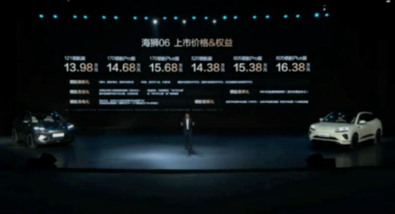 純電插混兩種動力/售價13.98萬起 比亞迪海獅06雙車正式上市